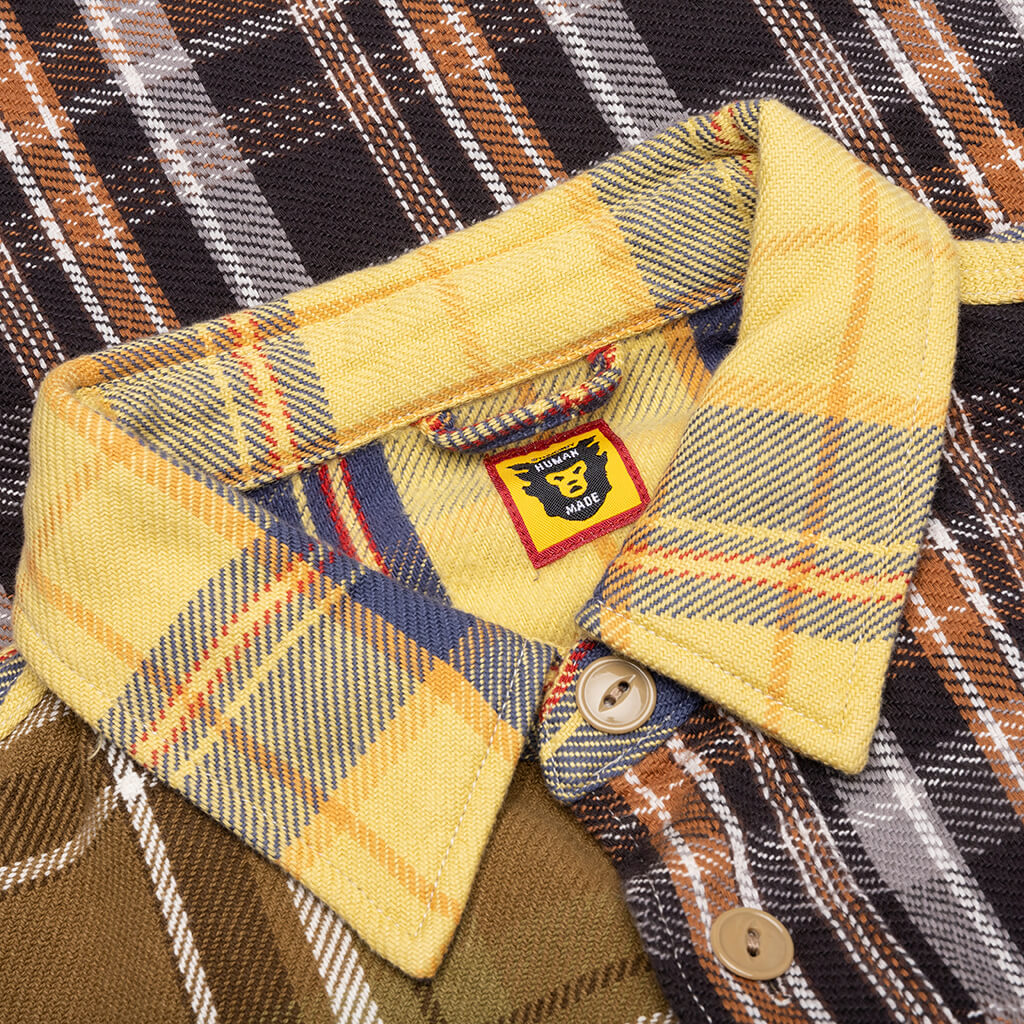 Crazy Check L/S Shirt - Yellow