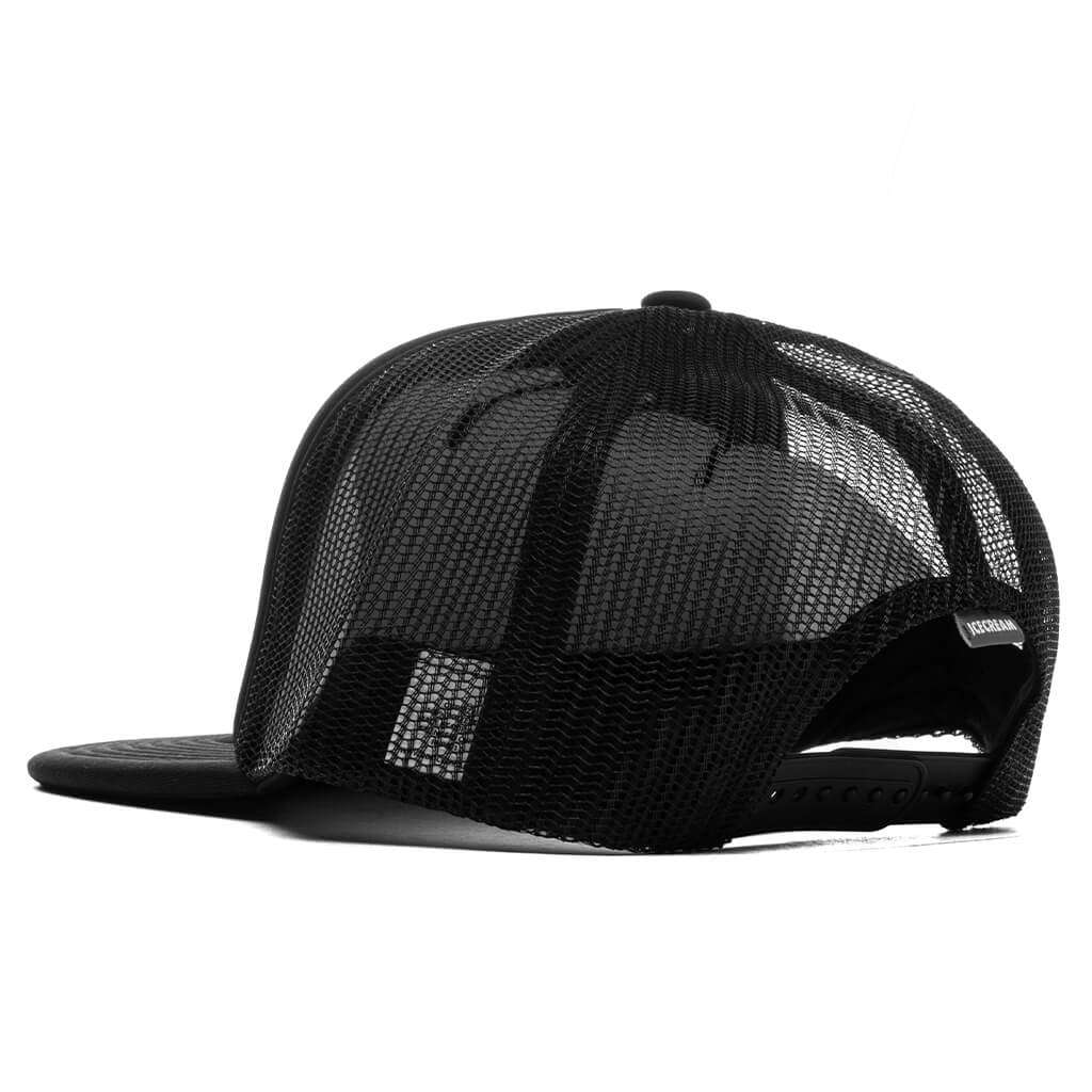 Cream Trucker Hat - Black
