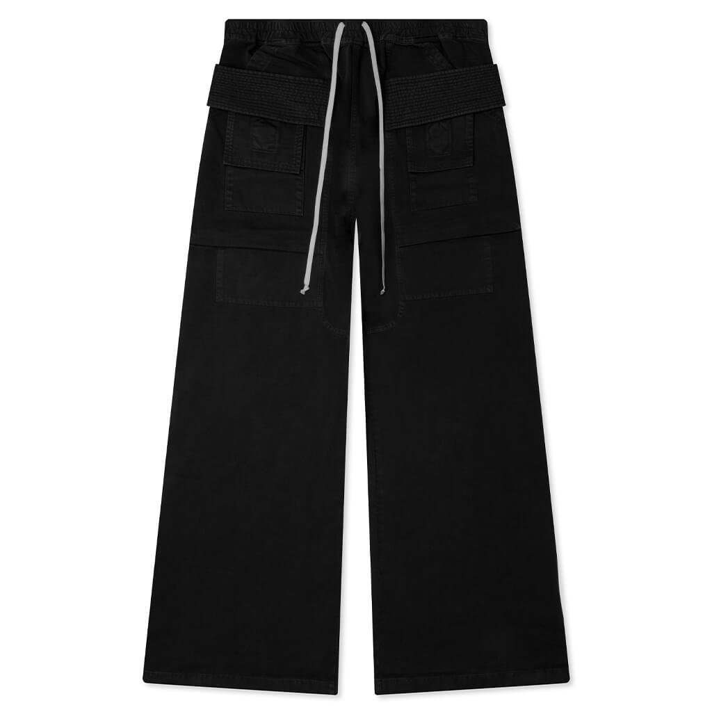 Creatch Wide Cargo Drawstring Pants - Black