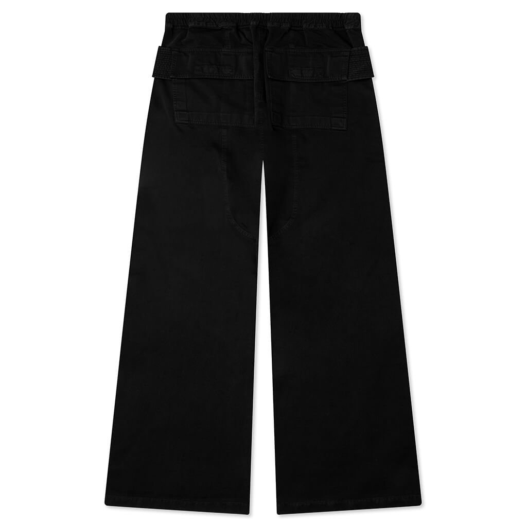 Creatch Wide Cargo Drawstring Pants - Black