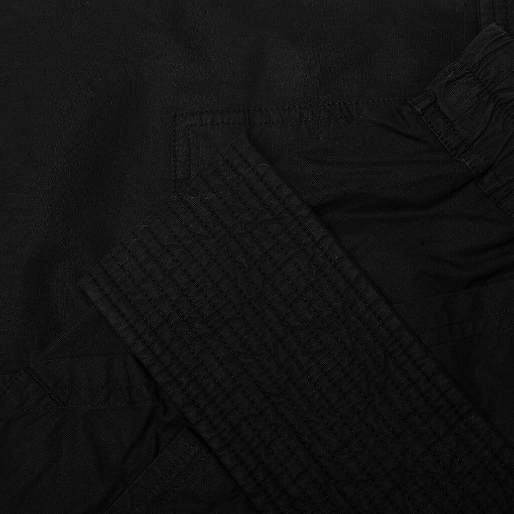 Creatch Wide Cargo Drawstring Pants - Black