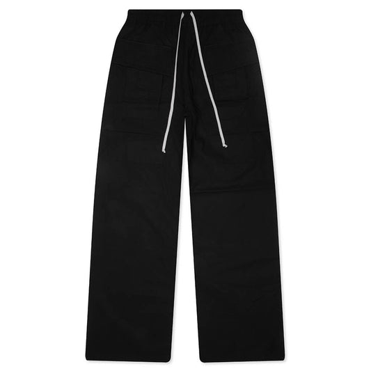Creatch Wide Cargo Drawstring Pants - Black