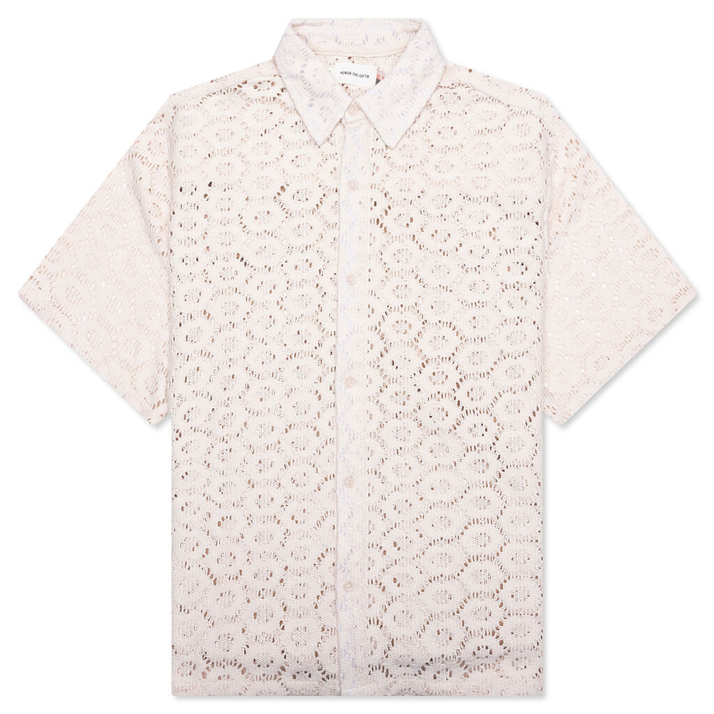 Crochet Button Up - Bone