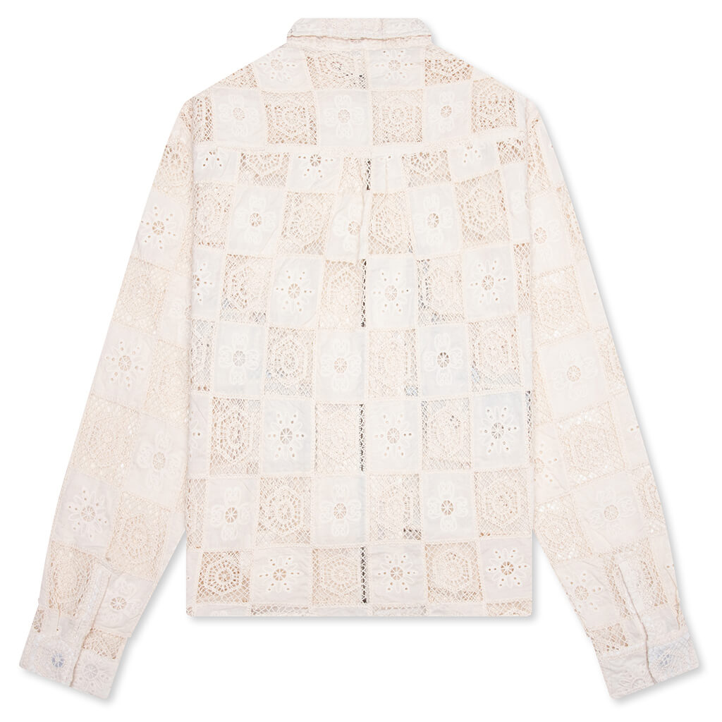 Crochet Full Zip Jacket - Bone