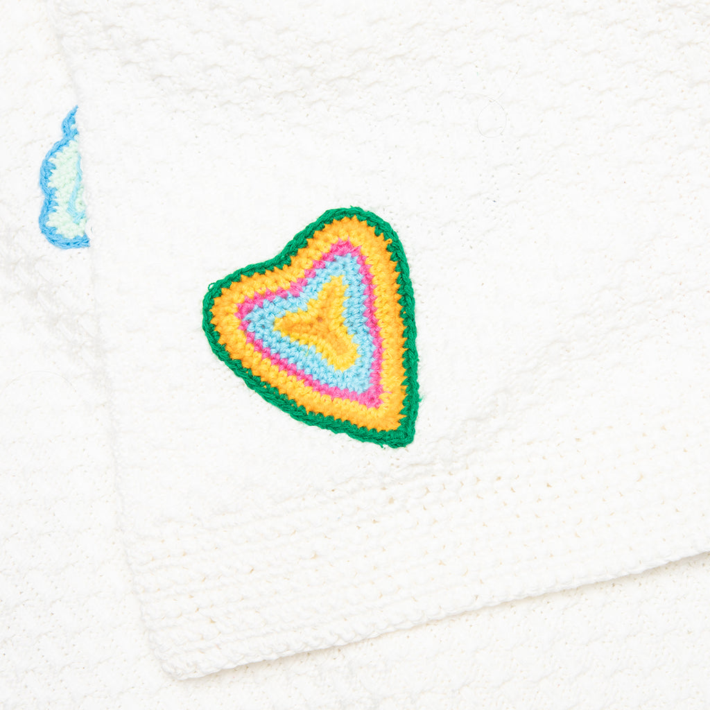 Crochet Shirt With Patches - White