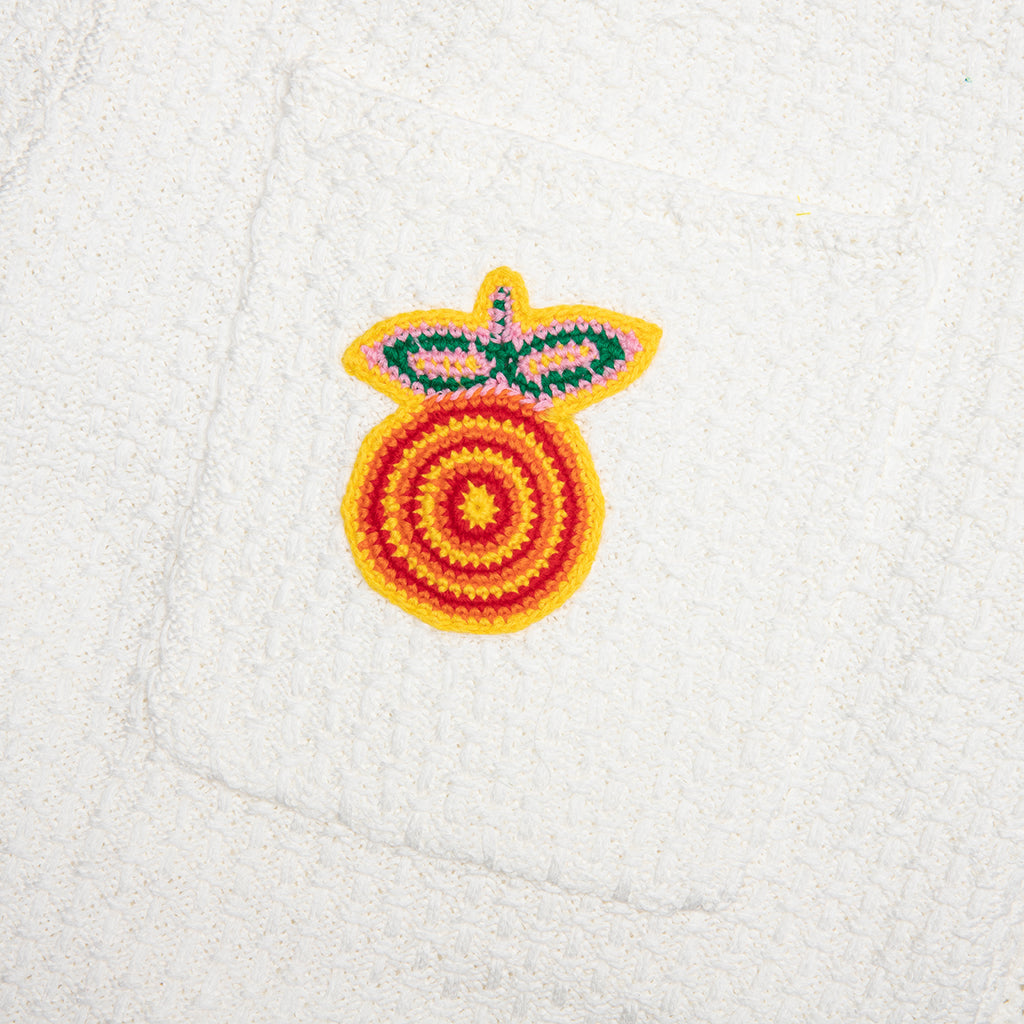Crochet Shorts With Patches - White