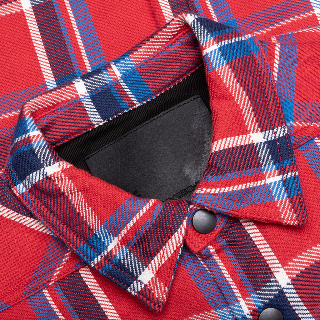 Cropped Outershirt - Red Plaid