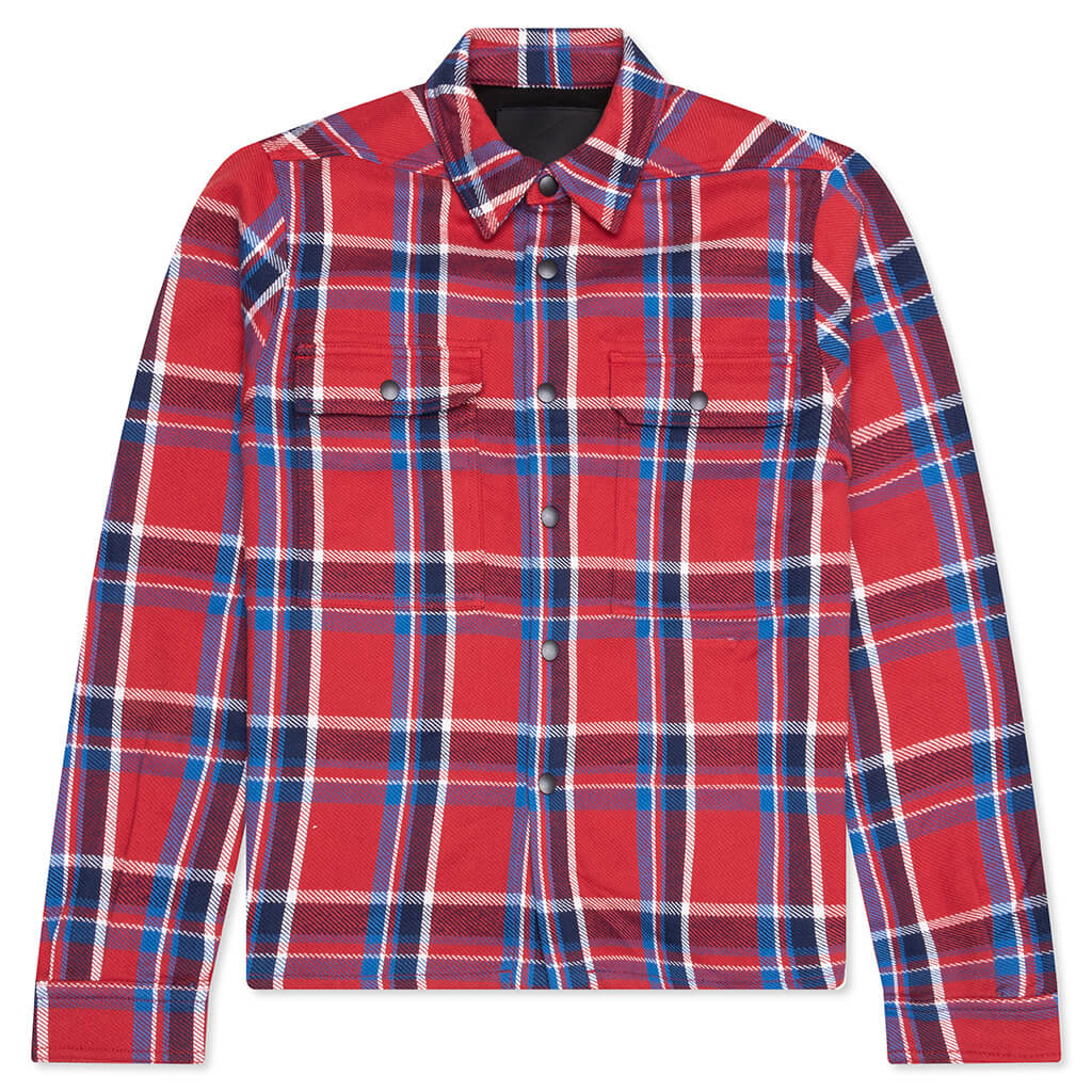 Cropped Outershirt - Red Plaid