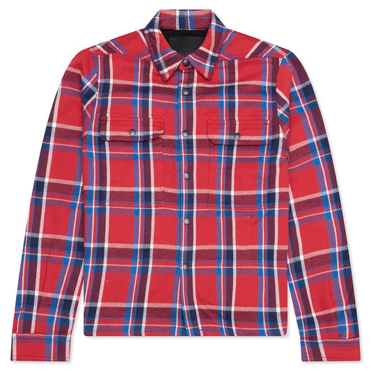 Cropped Outershirt - Red Plaid