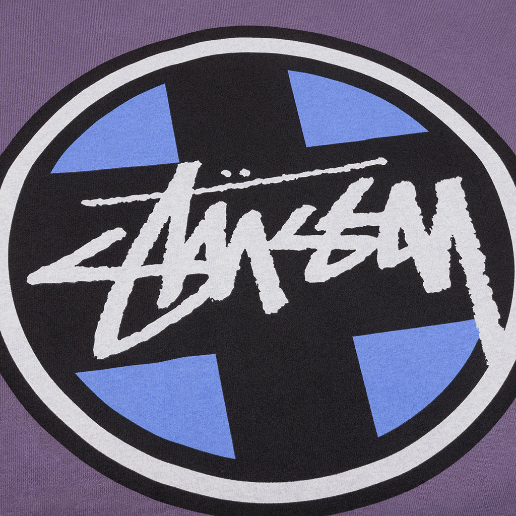 Cross Dot Pigment Dyed Tee - Grape
