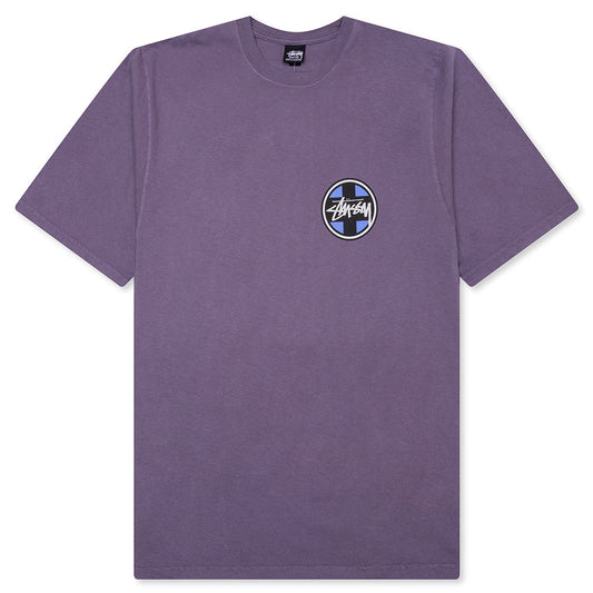 Cross Dot Pigment Dyed Tee - Grape