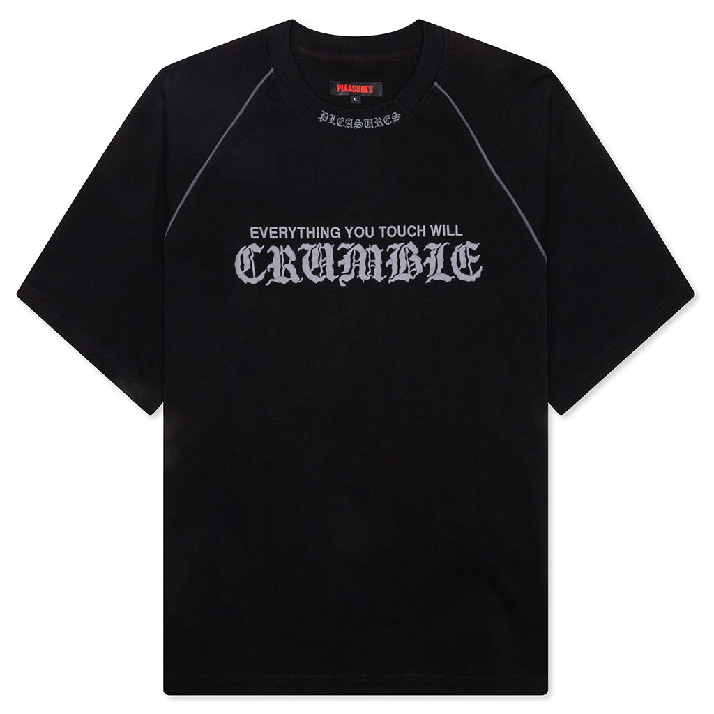 Crumble Heavyweight Raglan - Black