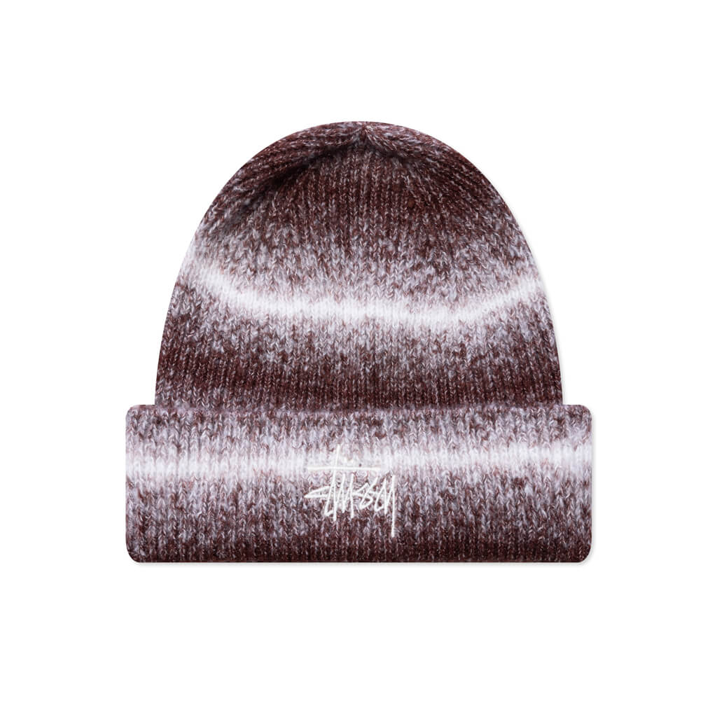 Cuff Basic Striped Beanie - Brown