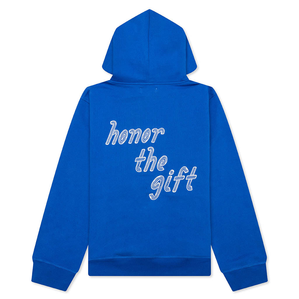 Cursive Honor Hoodie - Blue