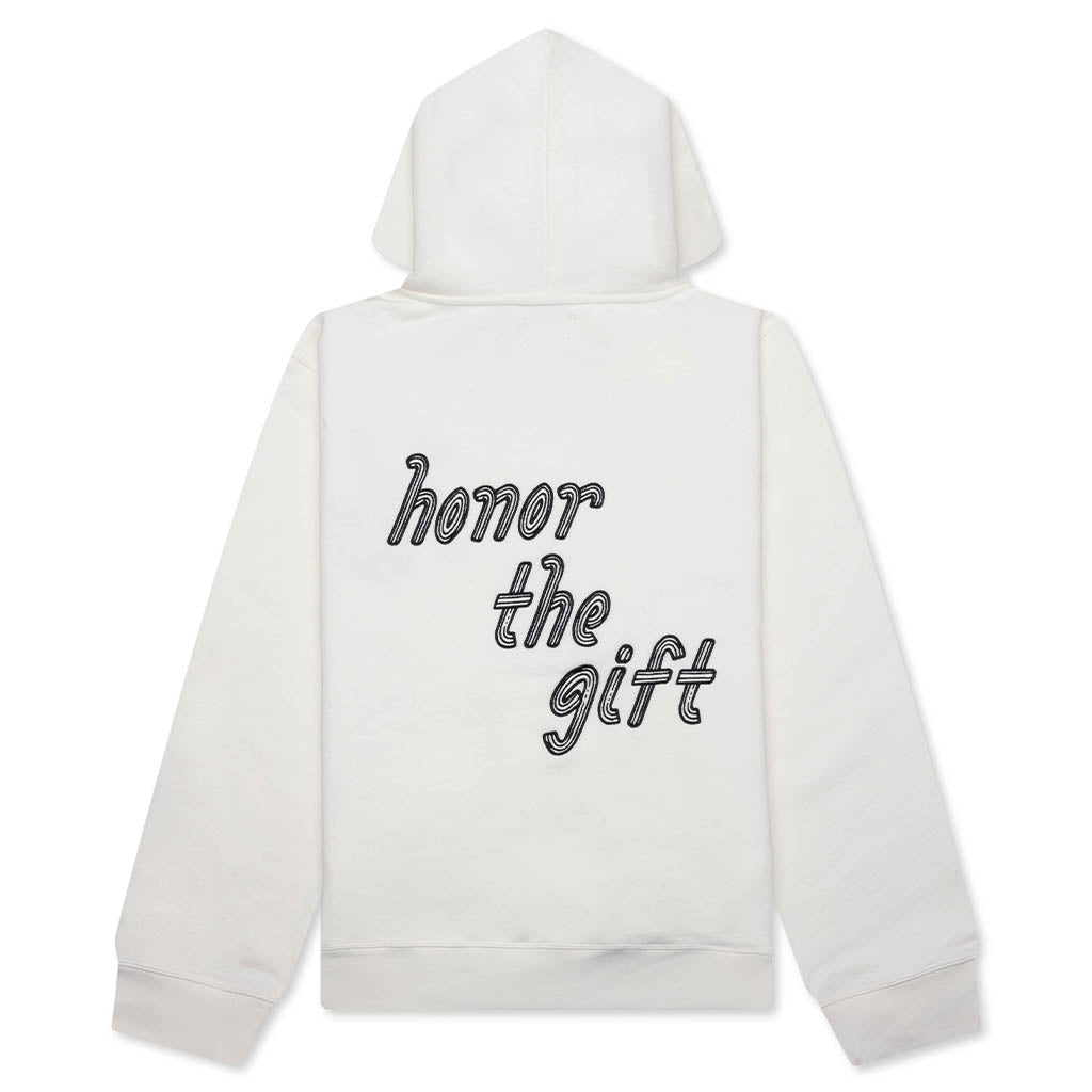 Cursive Honor Hoodie - Bone