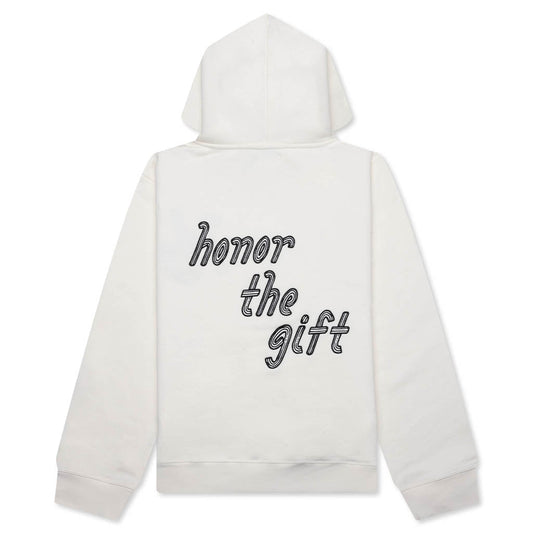 Cursive Honor Hoodie - Bone