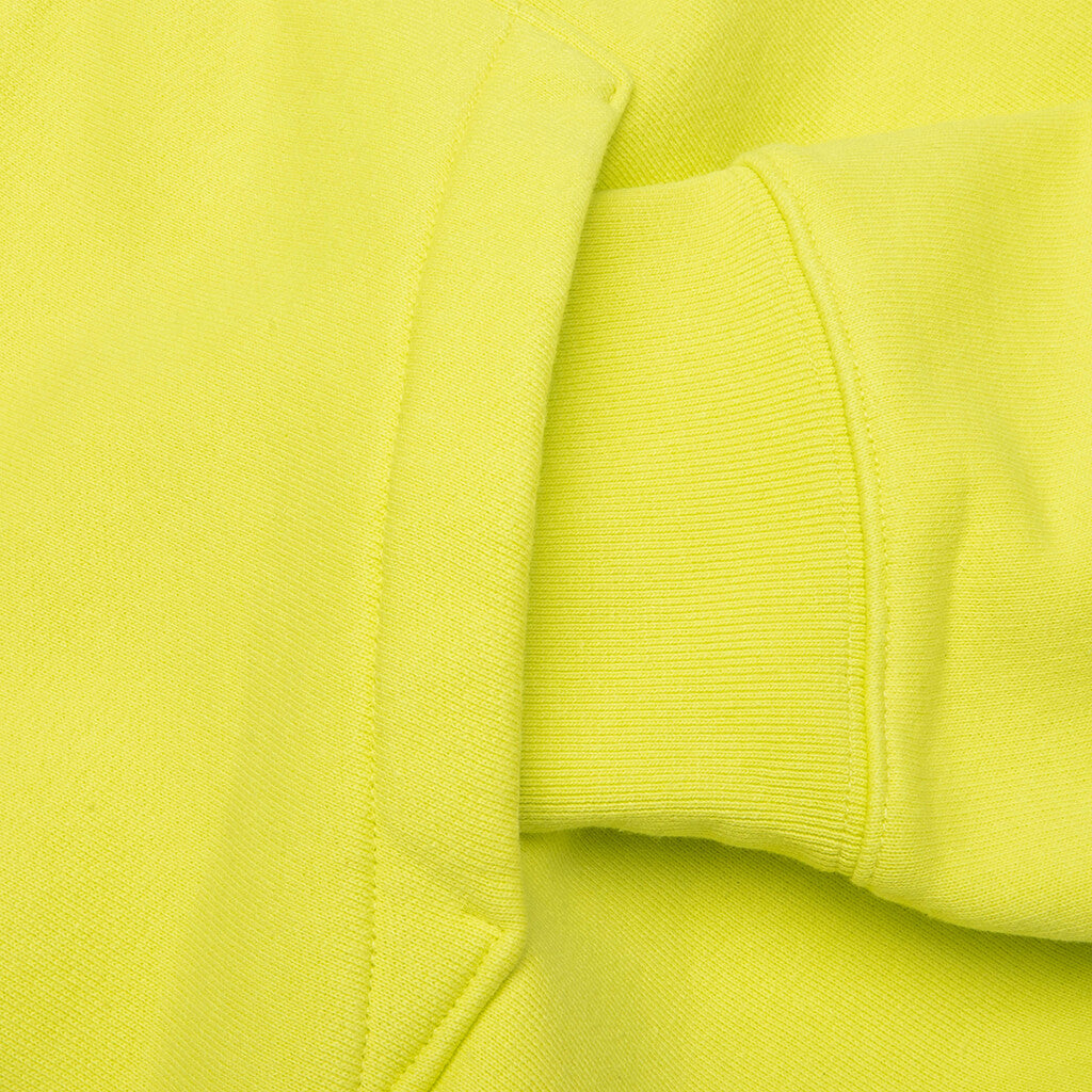 Cursive Applique Zip Hood - Lime