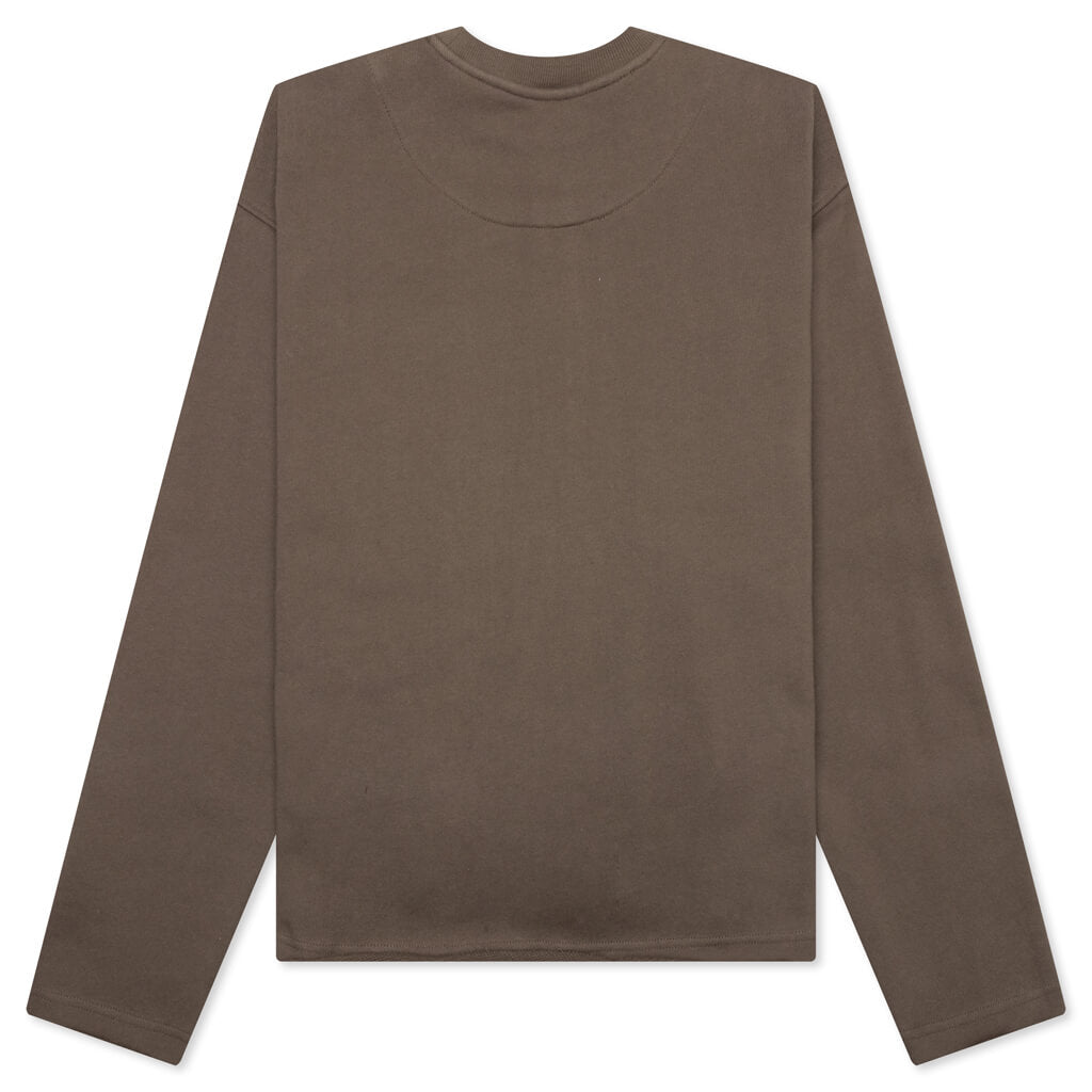 Holiday Honor the Gift Raw Edge Pullover - Grey