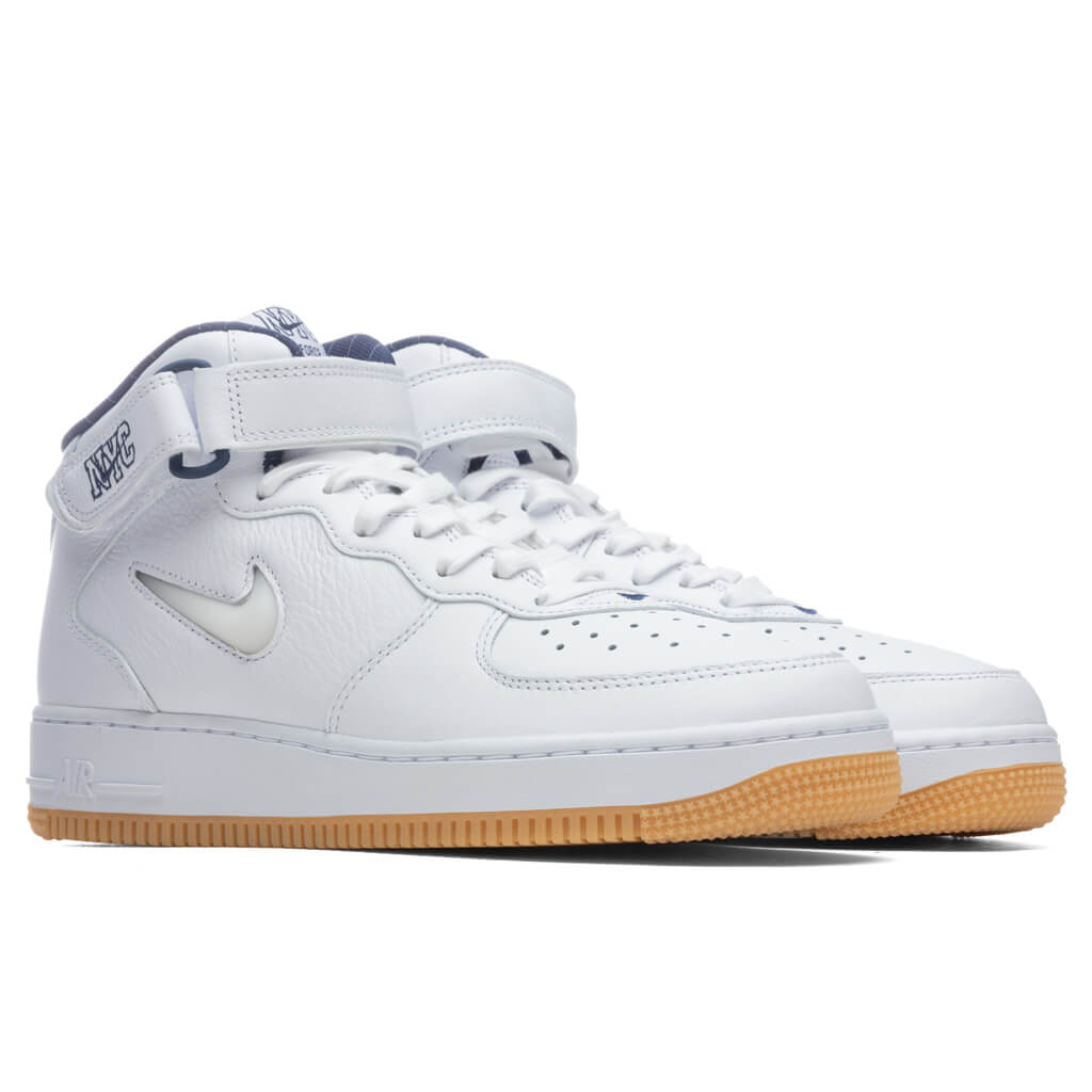 Air Force 1 Mid Jewel 'NYC'- White/Midnight Navy