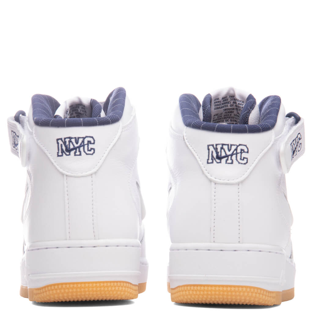 Air Force 1 Mid Jewel 'NYC'- White/Midnight Navy