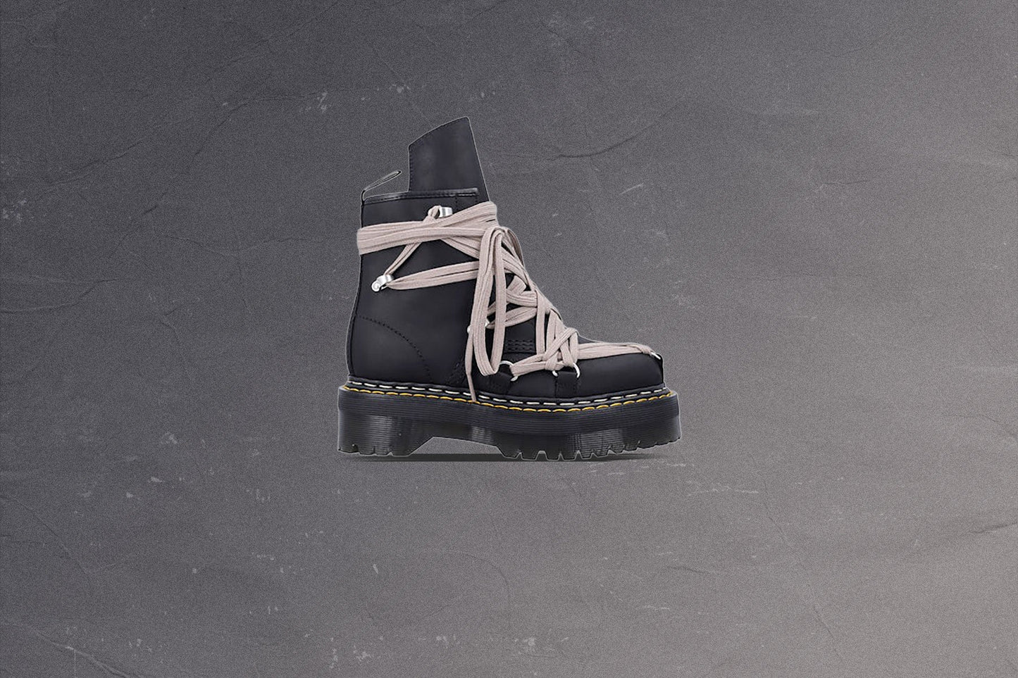Rick Owens DRKSHDW x Dr. Martens 1460 Quad Sole Megalace Boot - Black