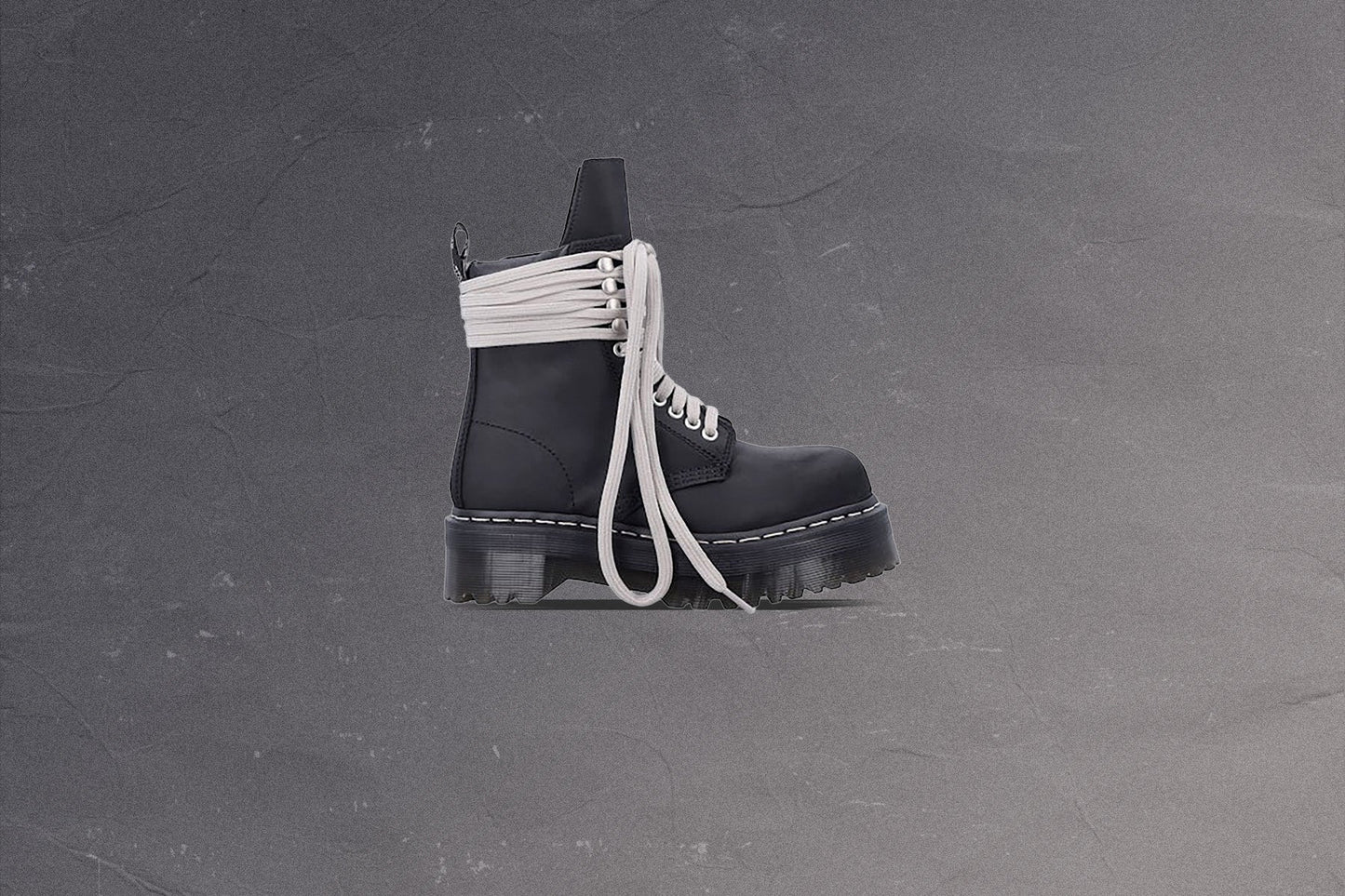 Rick Owens DRKSHDW x Dr. Martens Quad Sole Steel Toe Boot - Black