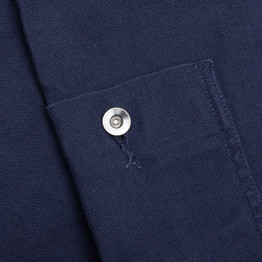 Life Double Front Trousers - Midnight Navy/White