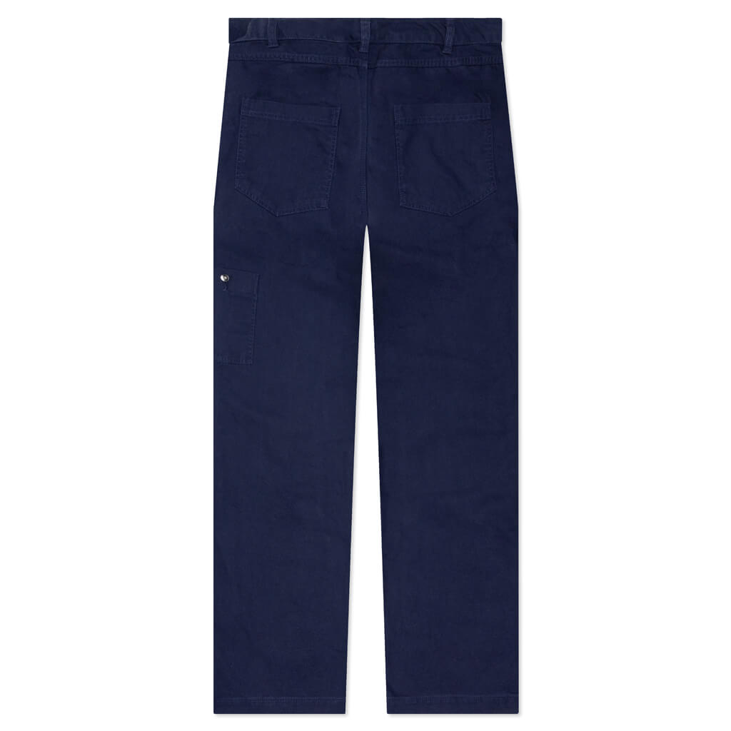 Life Double Front Trousers - Midnight Navy/White