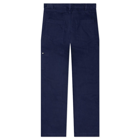 Life Double Front Trousers - Midnight Navy/White