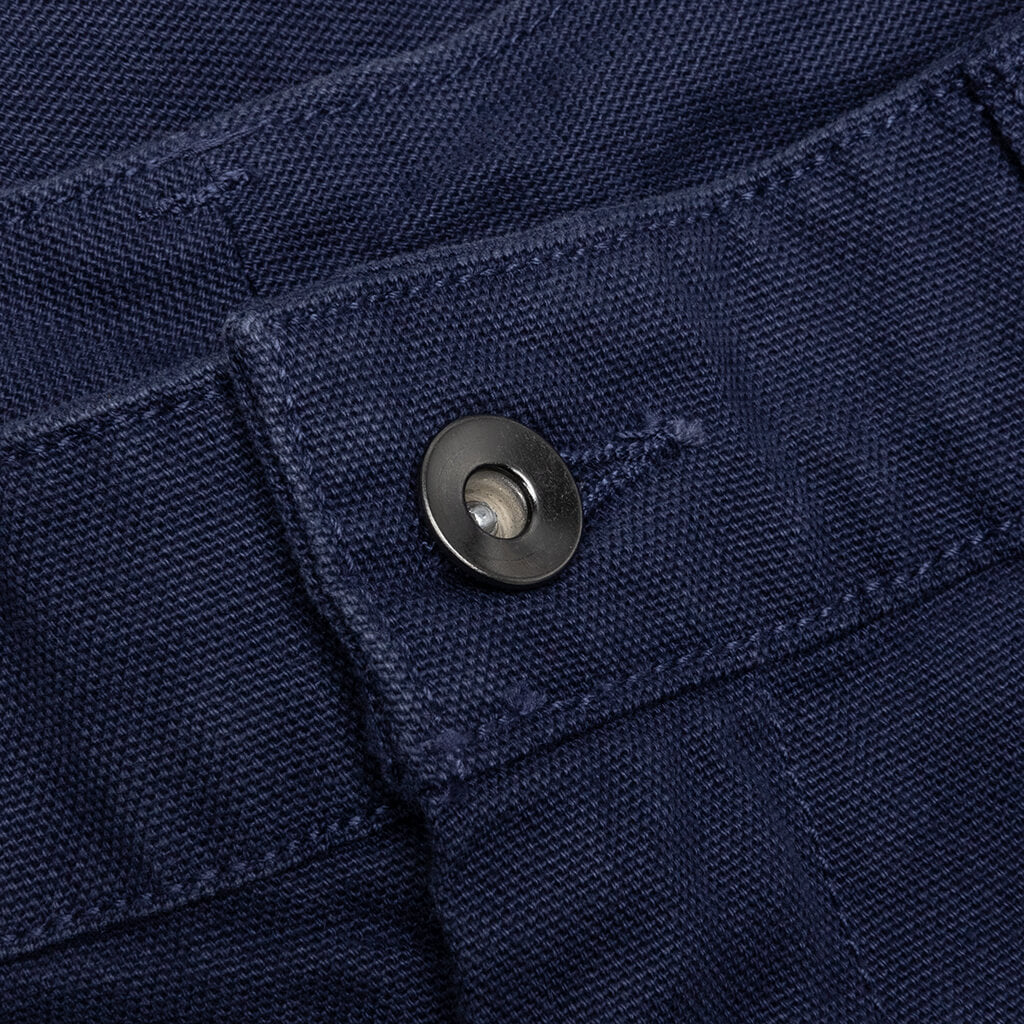Life Double Front Trousers - Midnight Navy/White