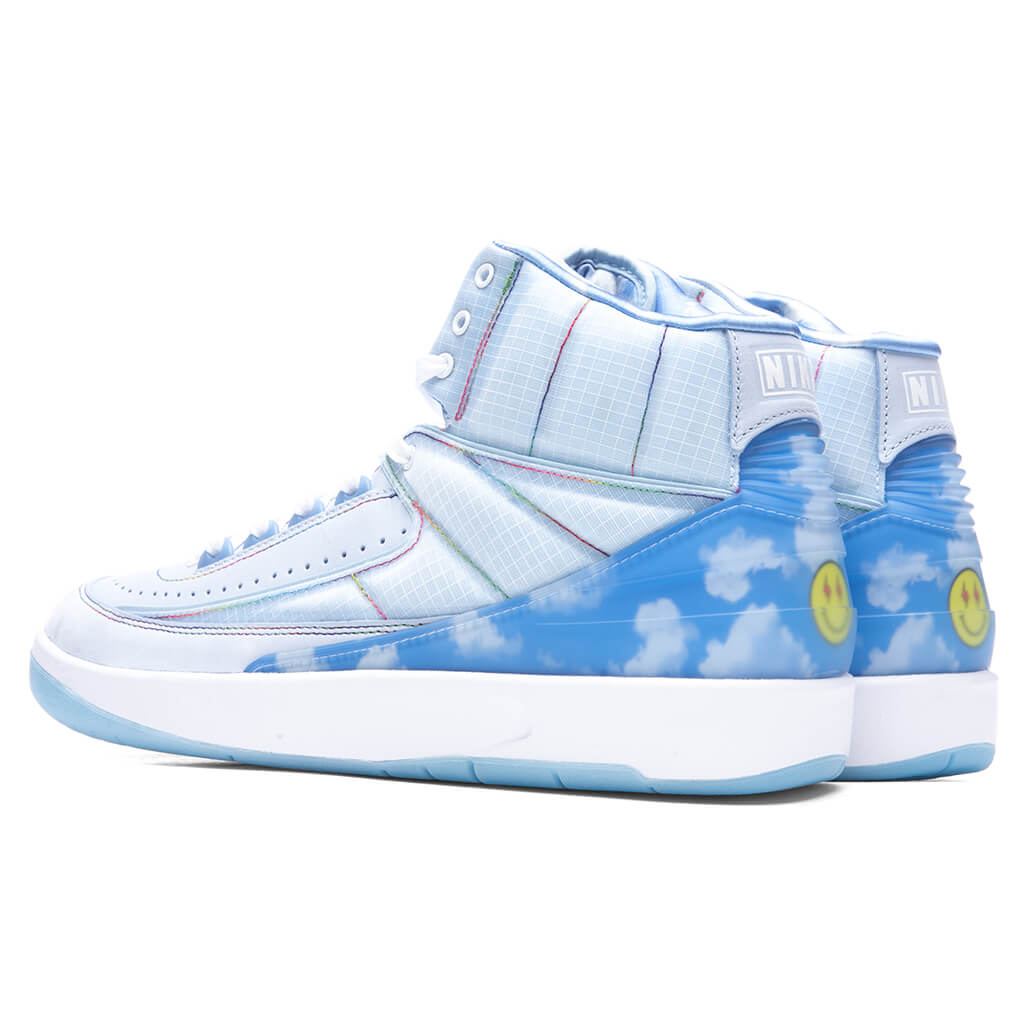 J Balvin x Air Jordan 2 - Celestine Blue/White-Multi-Color