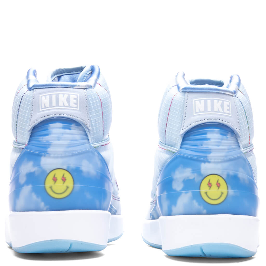 J Balvin x Air Jordan 2 - Celestine Blue/White-Multi-Color
