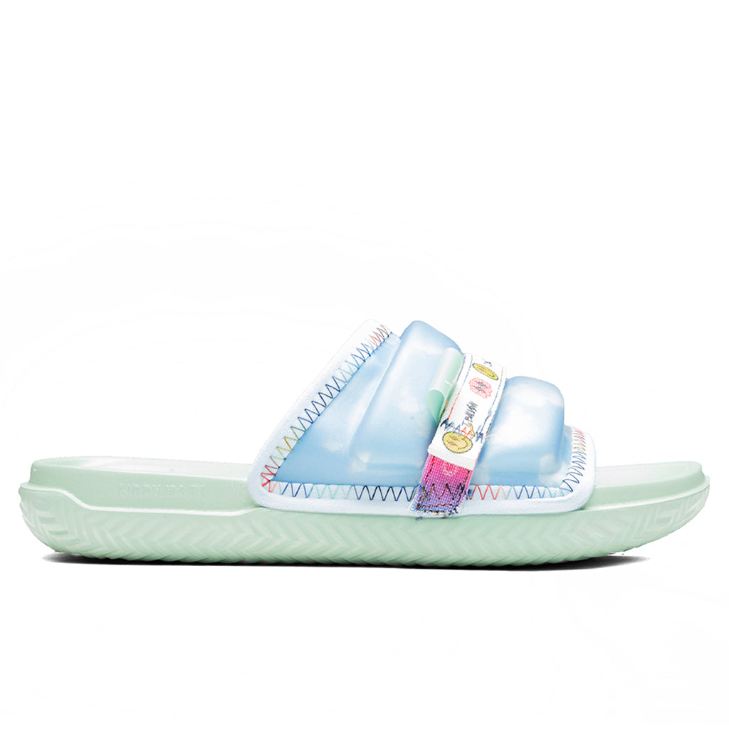 J Balvin x Super Play SP Sandals - Celestine Blue/White/Enamel Green