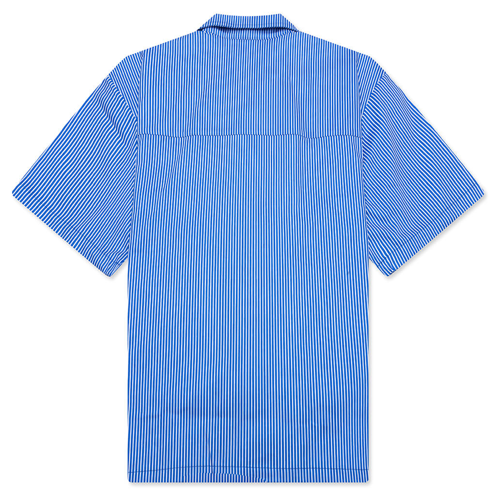 Decker S/S Woven Crop Fit Button Up - Victoria Blue