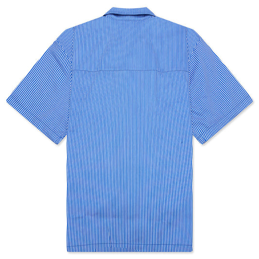 Decker S/S Woven Crop Fit Button Up - Victoria Blue
