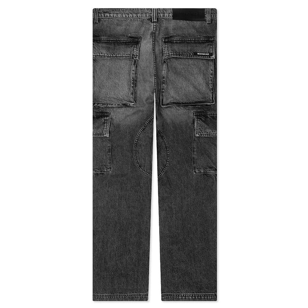 Denim Logo Cargo Pants - Brown Wash
