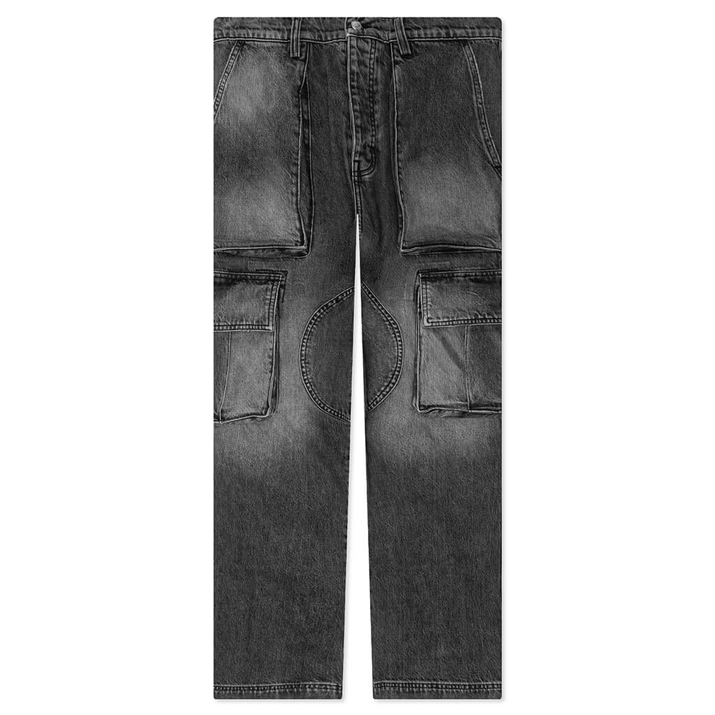 Denim Logo Cargo Pants - Brown Wash