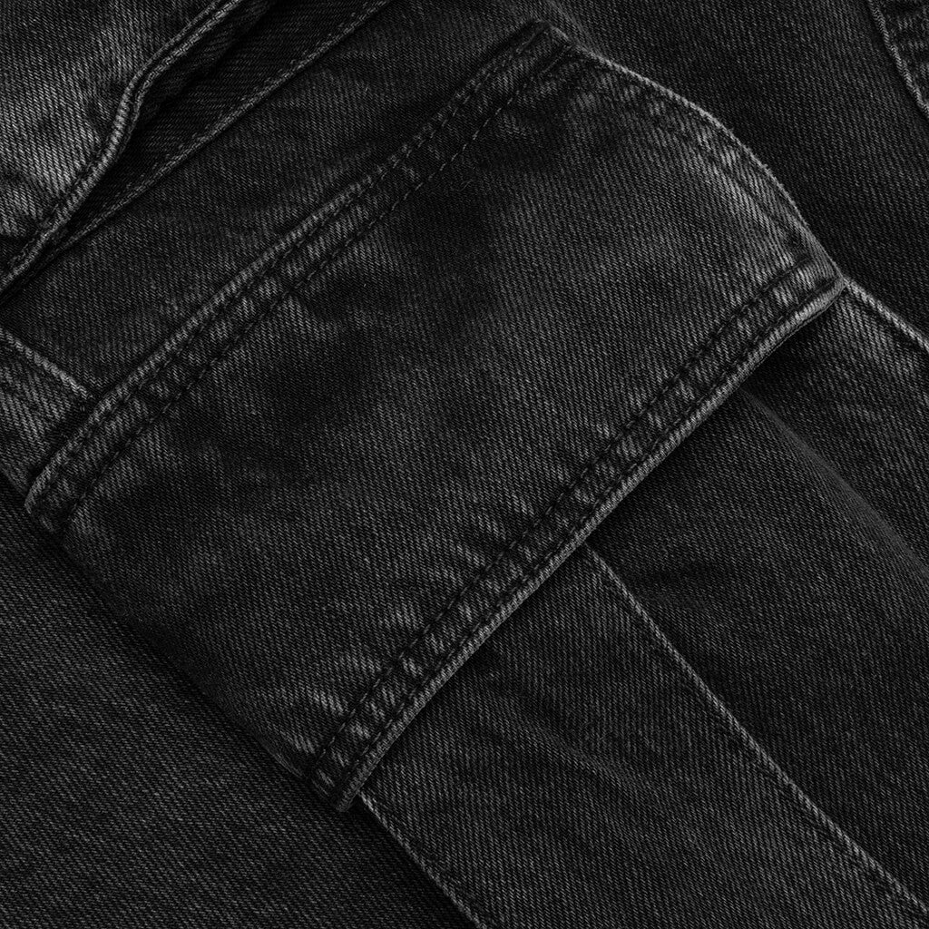 Denim Logo Cargos - Charcoal Wash