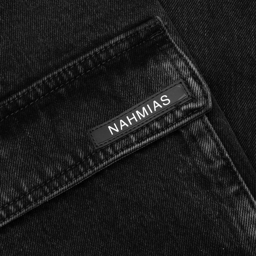 Denim Logo Cargos - Charcoal Wash