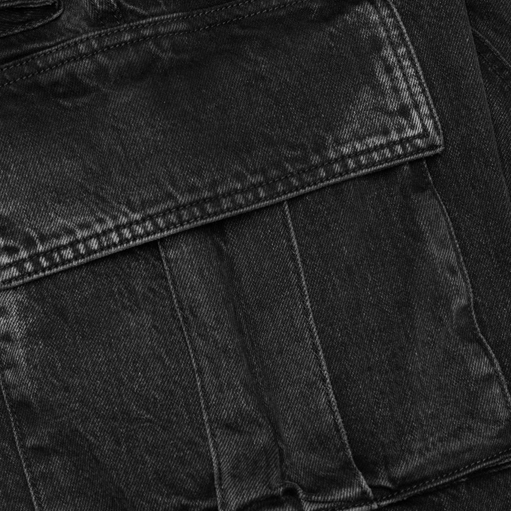Denim Logo Cargos - Charcoal Wash