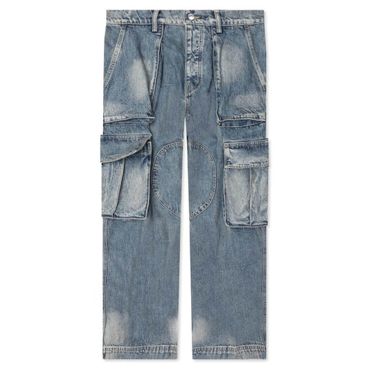 Denim Logo Cargos - Light Wash