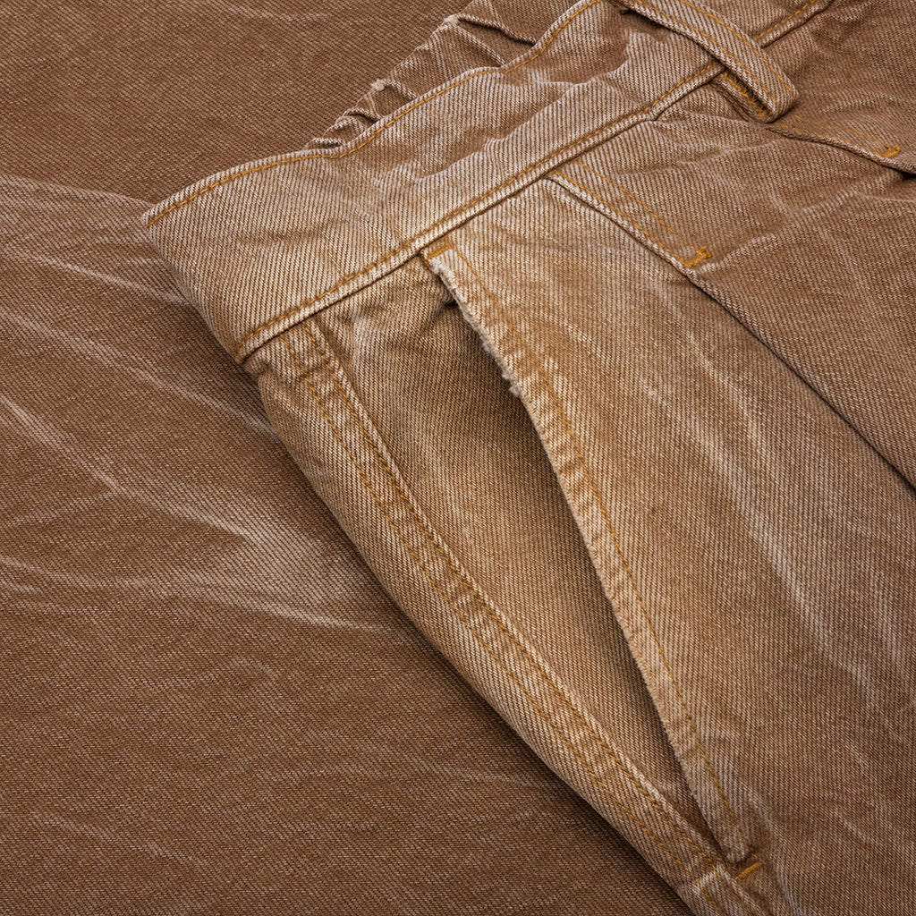 Denim Oversized Cargos - Brown Wash