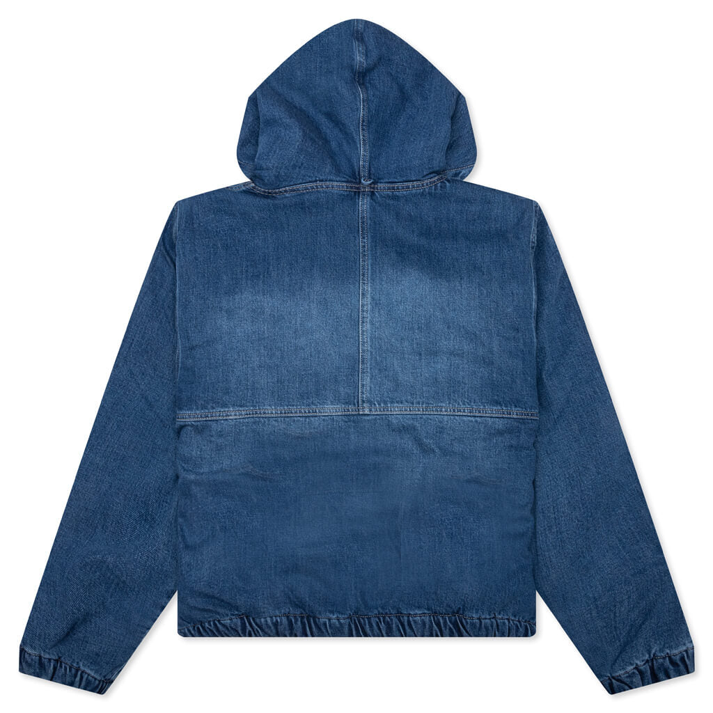 Denim Sherpa Work Jacket - Washed Blue
