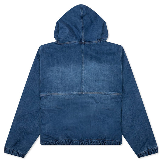Denim Sherpa Work Jacket - Washed Blue