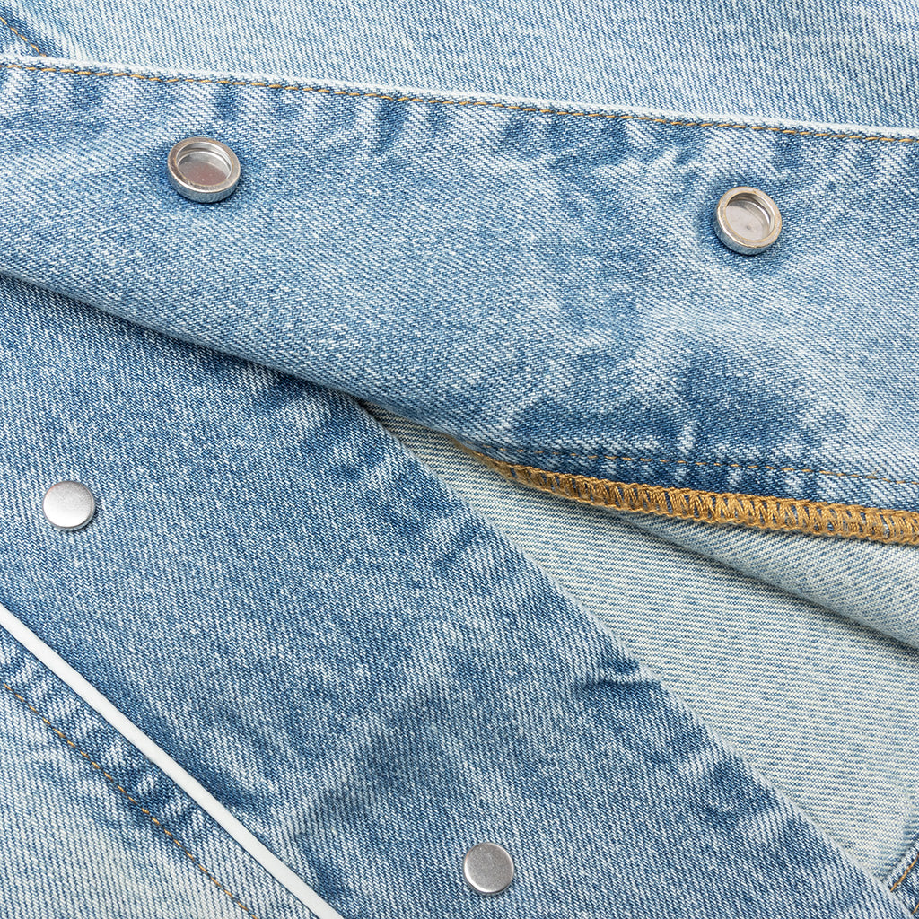 Denim Track Logo Cargos - Light Wash