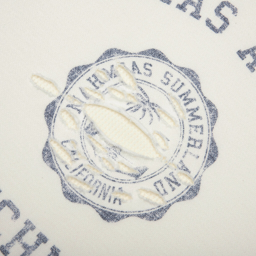 Destroyed Short Sleeve Polo - Egg White