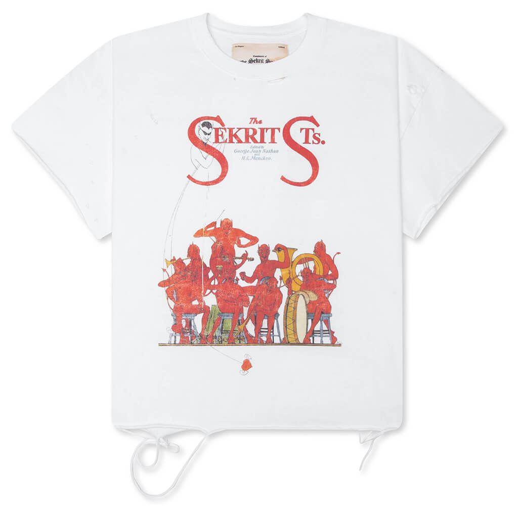 Devil Band T-Shirt - Vintage White