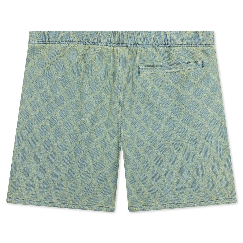 Diamond Jacquard Shorts - Light Indigo