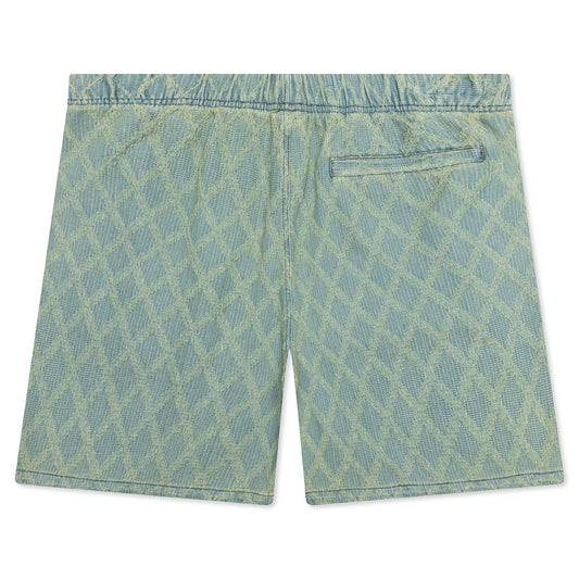 Diamond Jacquard Shorts - Light Indigo