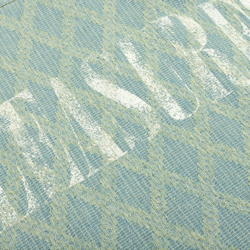 Diamond Jacquard Zip Hoodie - Light Indigo